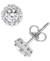 GROWN WITH LOVE IGI CERTIFIED LAB GROWN DIAMOND HALO STUD EARRINGS (1 CT. T.W.) IN 14K WHITE GOLD