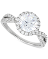 GROWN WITH LOVE IGI CERTIFIED LAB GROWN DIAMOND HALO ENGAGEMENT RING (2 CT. T.W.) IN 14K WHITE GOLD