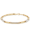Macy's Diamond Link Statement Bracelet (1/2 Ct. T.w.) In 14k Gold In Gold