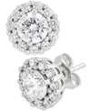 Grown With Love Igi Certified Lab Grown Diamond Halo Stud Earrings (2 Ct. T.w.) In 14k White Gold In Gold