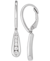 Forever Grown Diamonds Lab-created Diamond Graduated Leverback Drop Earrings (1/3 Ct. T.w.) In Sterling Silver In Silver
