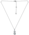 Giani Bernini Cubic Zirconia Pineapple Pendant Necklace In Sterling Silver, 16" + 2" Extender, Created For Macy's In Silver