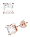 GIANI BERNINI CUBIC ZIRCONIA SQUARE STUD EARRINGS (2 CT. T.W.) IN 18K GOLD OVER STERLING SILVER, CREATED FOR MACY'