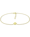 Giani Bernini Polished Bead Ankle Bracelet In 18k Gold-plated Sterling Silver & Sterling Silver, Created For Macy' In Gold
