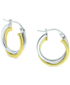 Giani Bernini Double Twist Hoop Earrings In Sterling Silver & 18k Gold-plate, Created For Macy's In Gold