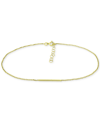 Giani Bernini Polished Bar Ankle Bracelet In 18k Gold-plated Sterling Silver & Sterling Silver, Created For Macy's In Gold