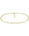 Giani Bernini Mariner Link Ankle Bracelet In Sterling Silver And 18k Gold Over Silver, Created For Macy's In Gold