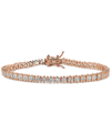 GIANI BERNINI CUBIC ZIRCONIA BOXED TENNIS BRACELET IN 18K ROSE GOLD-PLATED, 18K YELLOW GOLD-PLATED STERLING SILVER