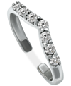 Giani Bernini Cubic Zirconia Chevron Toe Ring, Created For Macy's In Silver