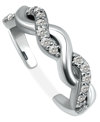 Giani Bernini Cubic Zirconia Infinity Toe Ring, Created For Macy's In Silver