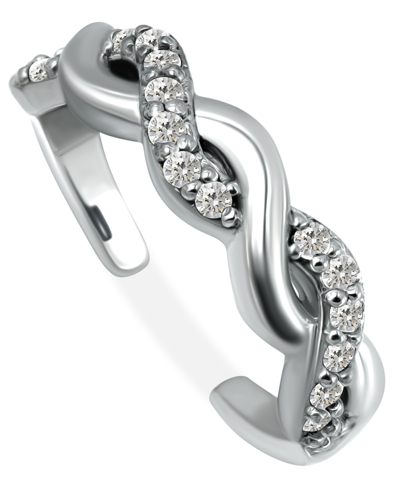 Giani Bernini Cubic Zirconia Infinity Toe Ring, Created For Macy's In Sterling Silver