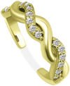 Giani Bernini Cubic Zirconia Infinity Toe Ring, Created For Macy's In Gold