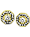 GIANI BERNINI CUBIC ZIRCONIA OCTAGON STUD EARRINGS IN 18K GOLD-PLATED STERLING, CREATED FOR MACY'S