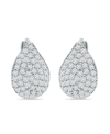 Giani Bernini Pave Teardrop Cubic Zirconia Huggie Hoop Earrings, Sterling Silver Or 18k Gold Over Silver In Gray