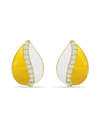 Giani Bernini Cubic Teardrop Huggie Hoop Earrings, Sterling Silver Or 18k Gold Over Silver In Yellow