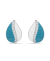 Giani Bernini Cubic Teardrop Huggie Hoop Earrings, Sterling Silver Or 18k Gold Over Silver In Silver