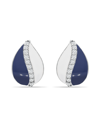 Giani Bernini Cubic Teardrop Huggie Hoop Earrings, Sterling Silver Or 18k Gold Over Silver In Silver