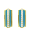 Shop Giani Bernini Cubic Zirconia Huggie Hoop Earrings, Sterling Silver Or 18k Gold Over Silver In Yellow