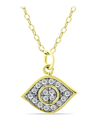 Giani Bernini Cubic Zirconia With Black Rhodium Evil Eye Pendant, 18k Gold Over Silver In Yellow