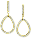 Giani Bernini Cubic Zirconia Open Teardrop Drop Earrings, Created For Macy's In Gold