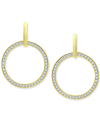 Giani Bernini Cubic Zirconia Circle Drop Earrings, Created For Macy's In Gold