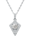 GIANI BERNINI CUBIC ZIRCONIA KITE CLUSTER PENDANT NECKLACE, 16" + 2" EXTENDER, CREATED FOR MACY'S