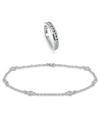 Giani Bernini Cubic Zirconia Channel Set 18k Rose Gold And Gold Over Silver, Sterling Silver Toe Ring With Station In Gray