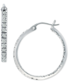 GIANI BERNINI SMALL CUBIC ZIRCONIA IN & OUT OVAL HOOP EARRINGS IN 18K GOLD-PLATED STERLING SILVER, 0.6", CREATED F