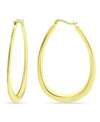 Giani Bernini Large Sterling Silver Graduated Drop Hoops, 1.75" In Gold