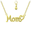 Giani Bernini Mom Heart Pendant Necklace, 16" + 2" Extender, Created For Macy's In Gold