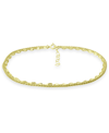 Giani Bernini Double Chain Ankle Bracelet, Created For Macy's In Gold
