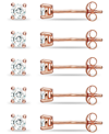 Giani Bernini 5-pc. Set Cubic Zirconia Stud Earrings, Created For Macy's In Pink