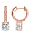 Giani Bernini Cubic Zirconia Huggie Hoop Earrings In 18k Gold-plated Sterling Silver Or 18k Rose Gold-plated Sterl In Pink