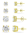 Giani Bernini Cubic Zirconia Stud Set In 18k Gold Over Sterling Silver In Gold