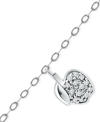 Giani Bernini Cubic Zirconia Apple Ankle Bracelet In Sterling Silver, Created For Macys In Silver