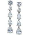 Giani Bernini Cubic Zirconia Drop Earrings In Sterling Silver, Created For Macy's In Silver
