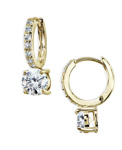 Giani Bernini Cubic Zirconia Huggie Hoop Earrings In 18k Gold-plated Sterling Silver Or 18k Rose Gold-plated Sterl