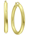 GIANI BERNINI MEDIUM POLISHED TUBE HOOP EARRINGS IN 18K GOLD-PLATED STERLING SILVER, 1.57", CREATED FOR MACY'S