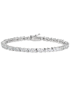 Giani Bernini Cubic Zirconia Marquise Tennis Bracelet In Sterling Silver, Created For Macy's In Silver