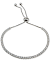 Giani Bernini Cubic Zirconia Bolo Bracelet In Sterling Silver, Created For Macy's In Silver