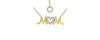 Giani Bernini Cubic Zirconia "mom" Nameplate Pendant Necklace In Sterling Silver & 18k Gold-plate, 16" + 2" Extend In Gold