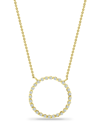 GIANI BERNINI CUBIC ZIRCONIA OPEN CIRCLE PENDANT NECKLACE IN 18K GOLD-PLATED STERLING SILVER, 16" + 2" EXTENDER, C