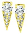 Giani Bernini Cubic Zirconia Dagger Drop Earrings In 18k Gold-plated Sterling Silver, Created For Macy's In Gold