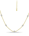 Giani Bernini Cubic Zirconia Mini-cluster Statement Necklace, 16" + 2" Extender, Created For Macy's In Gold