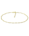 Giani Bernini Paperclip Link Ankle Bracelet In Sterling Silver And 18k Over Silver, Created For Macy's In Gold