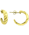 Giani Bernini Twist Half Hoop Earrings, Created For Macy's In Gold