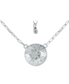 Giani Bernini Cubic Zirconia Star Disc Pendant Necklace, 16" + 2" Extender, Created For Macy's In Silver