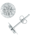 Giani Bernini Cubic Zirconia Star Cluster Disc Stud Earrings, Created For Macy's In Silver