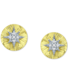 Giani Bernini Cubic Zirconia Star Cluster Disc Stud Earrings, Created For Macy's In Gold