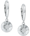 Giani Bernini Cubic Zirconia Starburst Disc Drop Earrings, Created For Macy's In Silver